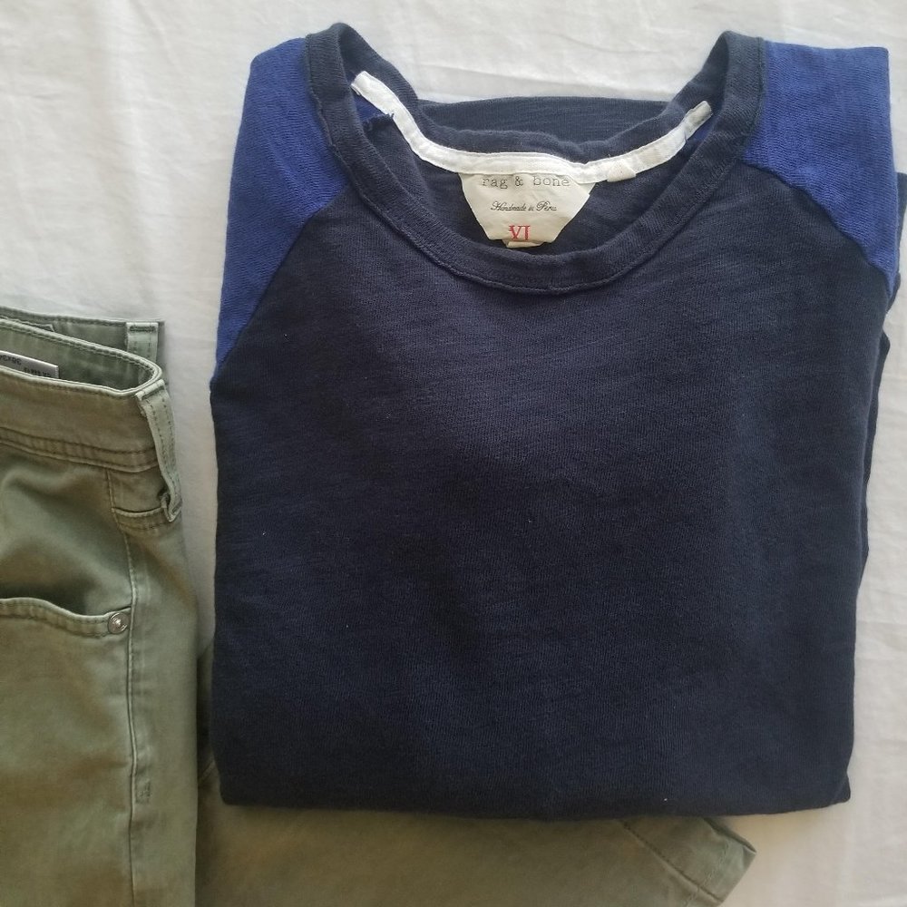 Rag & Bone "Baseball Tee" Style Long Sleeve Shirt